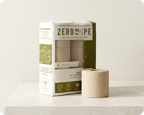ZeroWipe Eco-Friendly Tissue Box