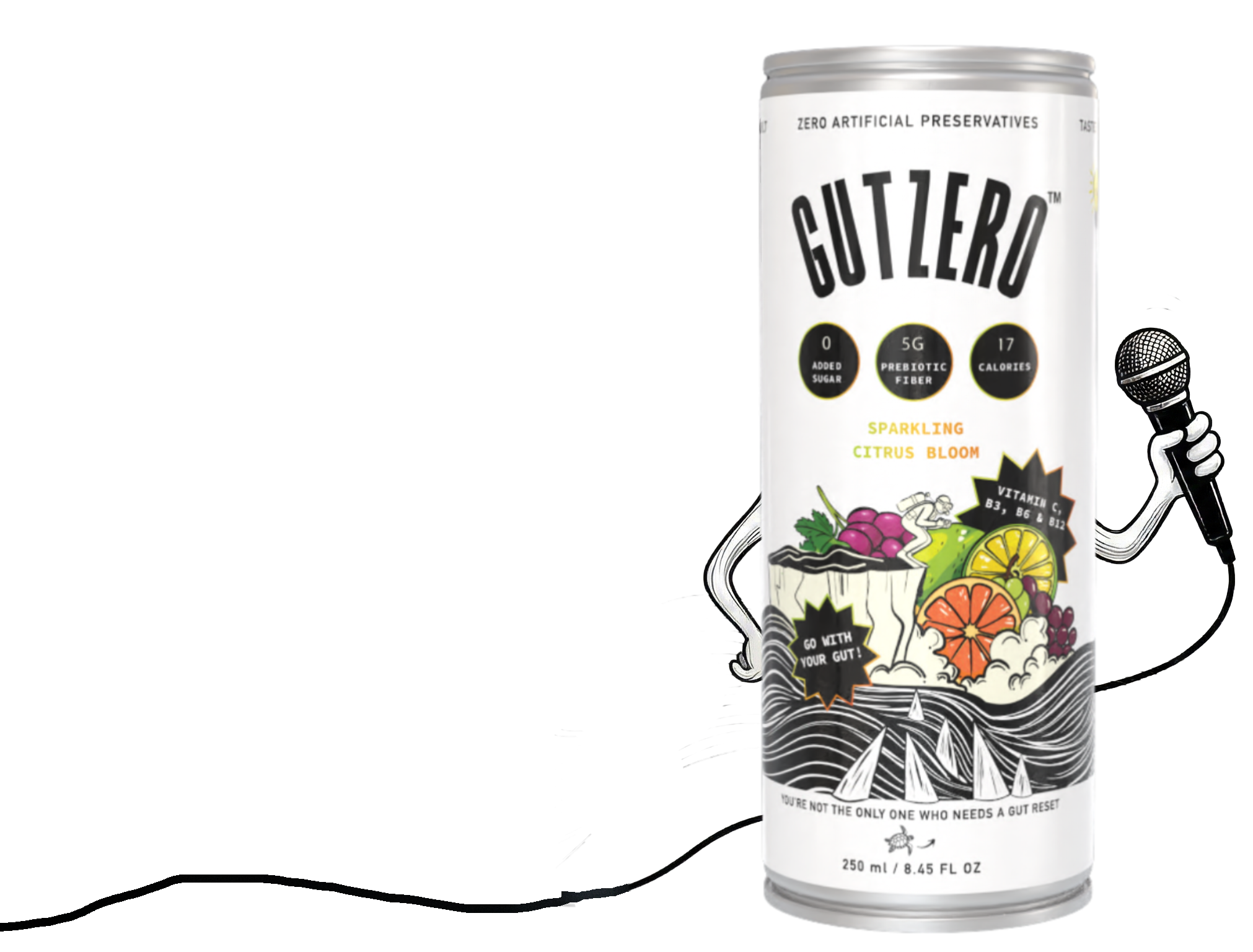 Gut Zero Sparkling Soda Can